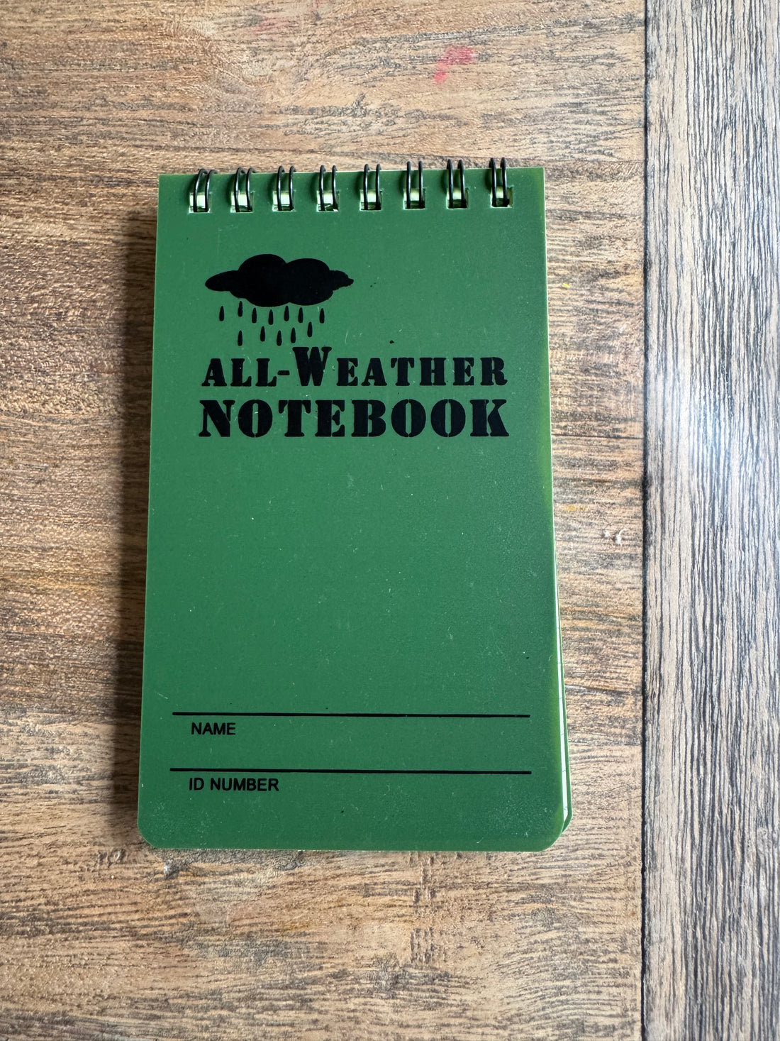 All weather Olive notebook