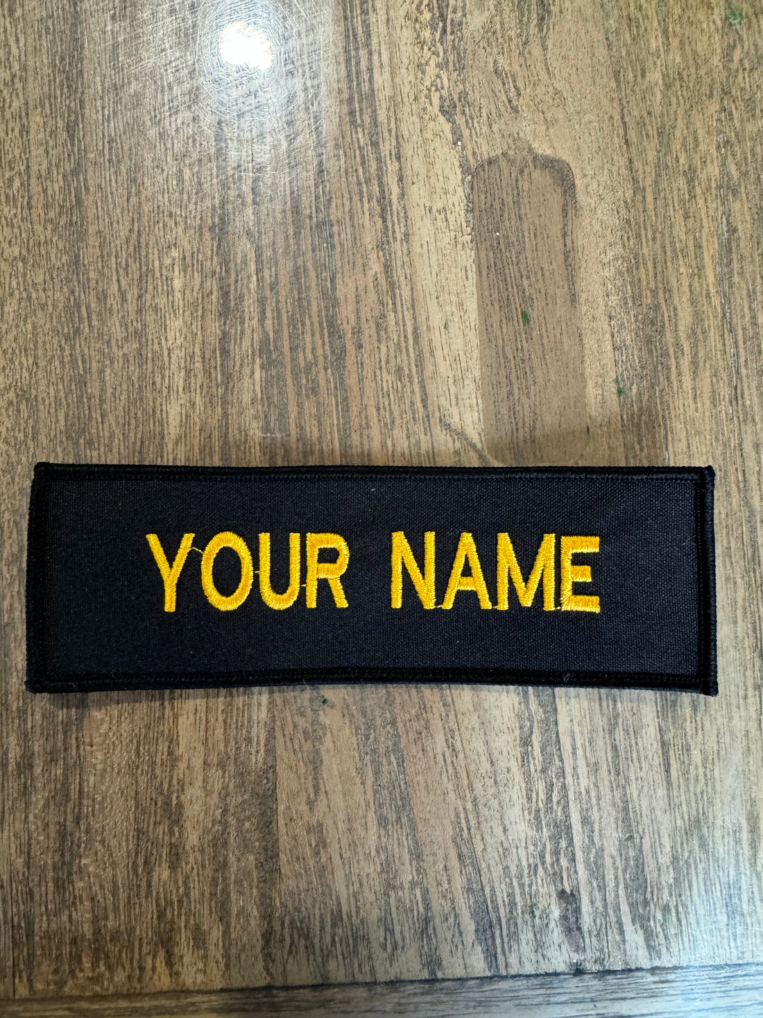 Navy Embroidered Name Tag