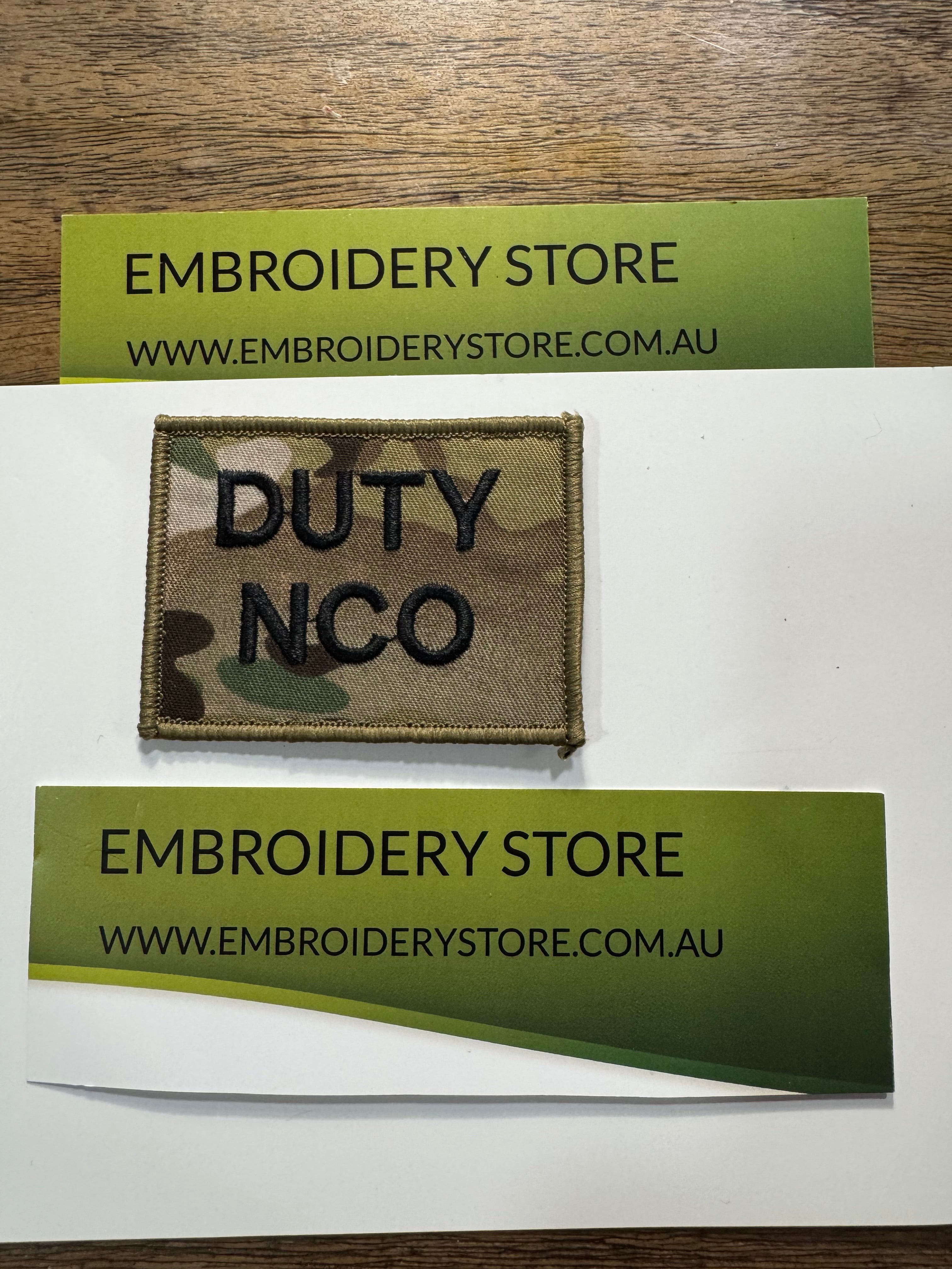 Multicam duty NCO patch โ Embroidery Store